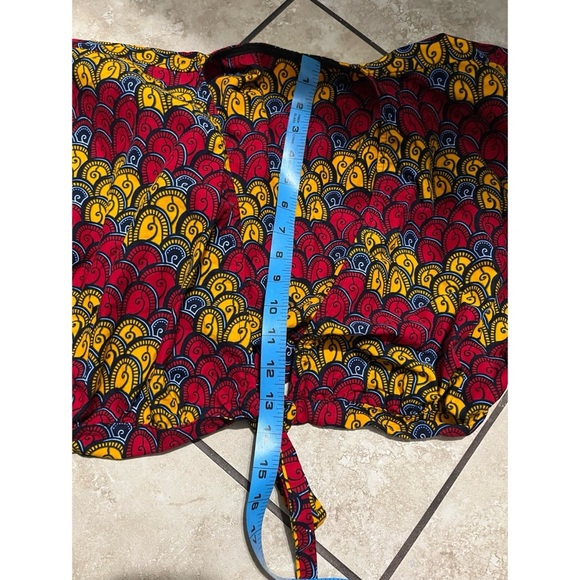 Ankara Print Wrap Blouse - Picture 5 of 5